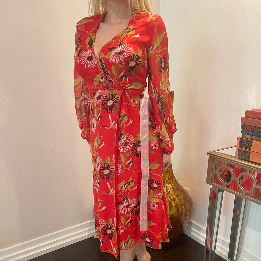 Stunning silk wrap dress